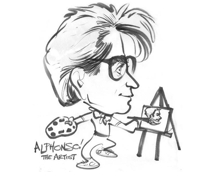 Alphonso the young artist caricature